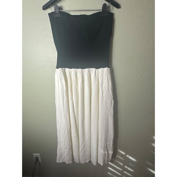 The Drop Women’s Lillian Mixed Media Strapless Maxi Dress, Black/Ivory, M - Picture 3 of 7